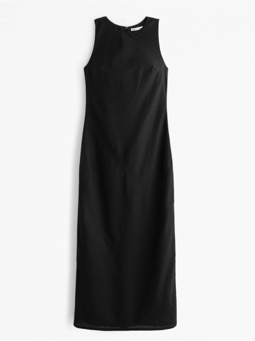 Abercrombie & Fitch Black Sleeveless Linen Blend Maxi Dress